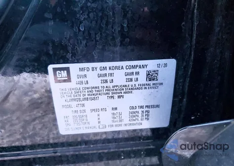 2021 Buick Encore Gx Essence from USA, damaged, VIN KL4MMGSL4MB104517